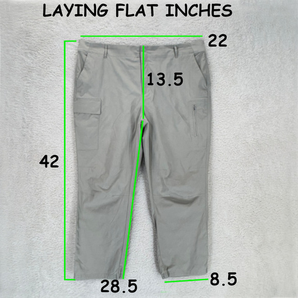Athleta Trekkie Utility Cargo Pants Womens Size 22 Khaki Hiking Outdoors Travel - Picture 3 of 8